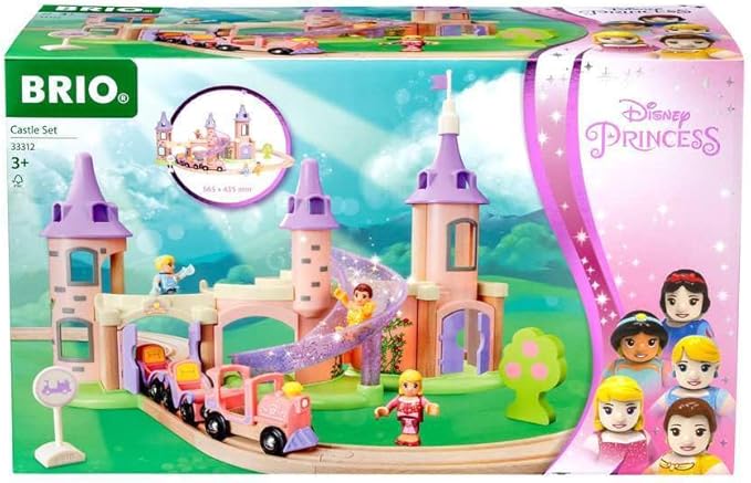 Brio Disney Princess Castle Set - Enchanting Wooden Train Adventure | Includes Classic Disney Princesses | Compatible with All BRIO Railway Toys | FSC-Certified Materials | Ideal for Children Aged 3+