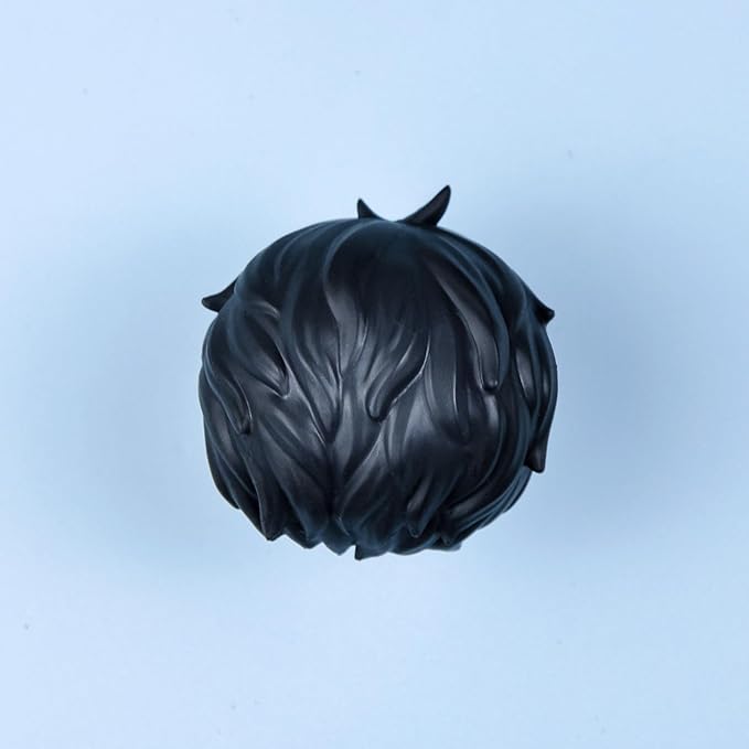 YMY No Makeup Doll Head DIY Blank GSC Face 1/12 Scale Head Doll Accessories for Obitsu 11（Boy-Black）