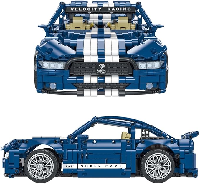 Building Blocks Racing Car Tech Sports Car 1: 14 Supercar Building Brick Racing Car Building Kit Adult Collectible Race Cars Model Great Gift for Boys, Girls, and Teens Ages 6+,1258PCS
