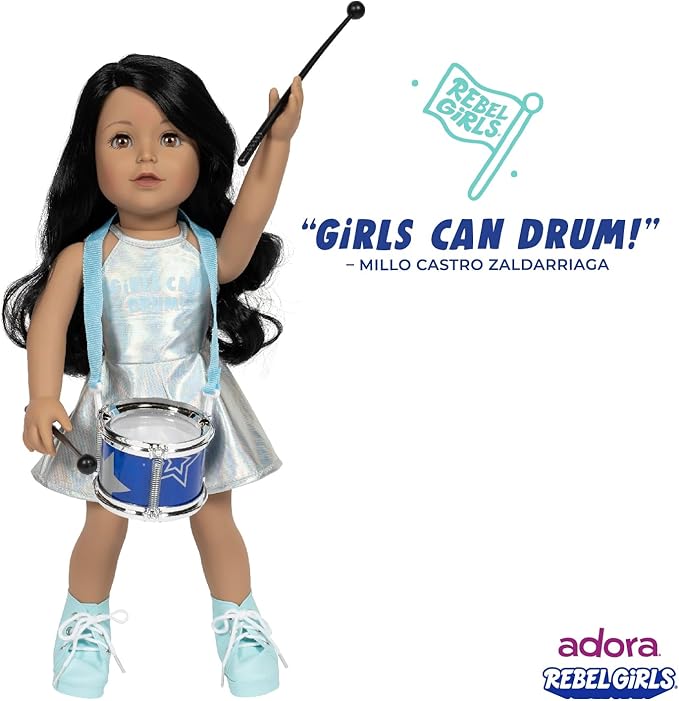 Adora 18" Rebel Girls Doll Collection - Inspired by Good Night Stories Rebel Girl Books - Premium Quality Soft and Movable Doll Body with Realistic Features - Creator