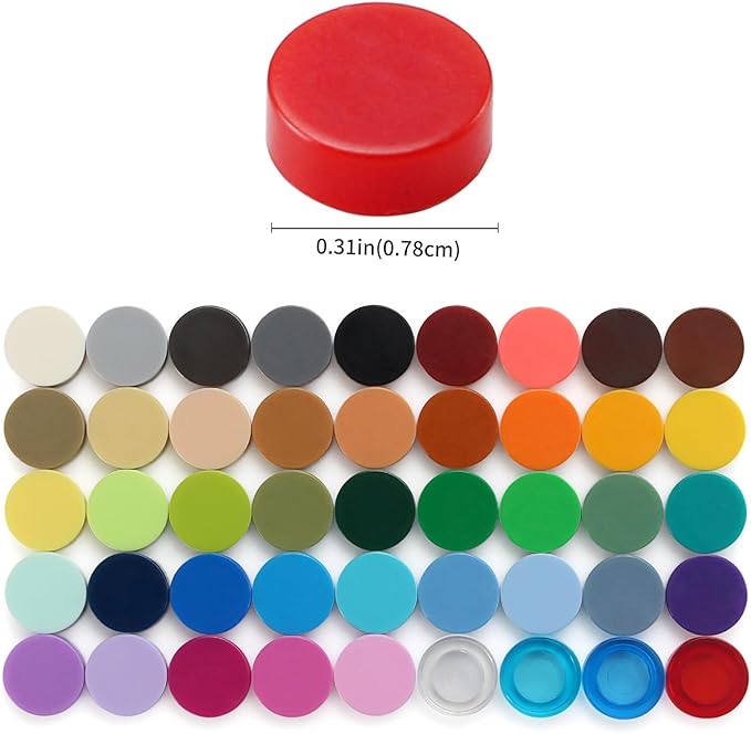 4600PCS 1×1 Round Tiles 46 Colors Flat Bricks MOC Parts and Pieces, Multicolored Bulk Studs Building Accessories for Smooth Surface, Mosaics and Pixel Art Toy Dots Compatible with Major Brands 98138