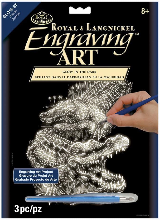 Royal and Langnickel Glow in Dark Engraving Art, Crocodile