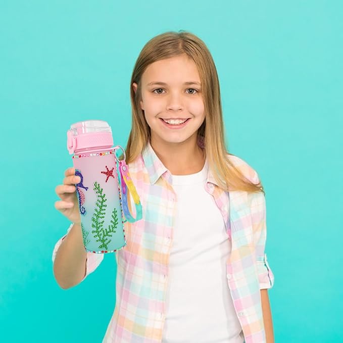 Gifts for Girls 4-12, Decorate Your Own Water Bottle Kits for Girls, Unicorn Diamond Crafts Painting Toys, Kids Water Bottle for School, Christmas and Birthday Gifts Toys for Girls