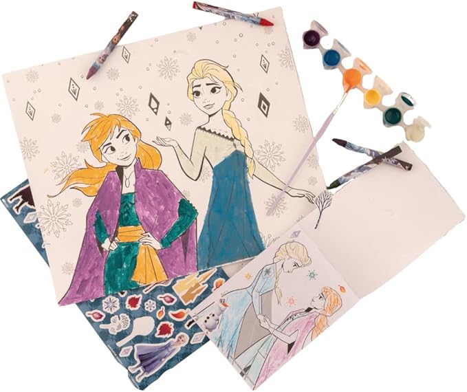 Disney Frozen Creative Coloring Canvas Painting and Activity Set for Kids, 1000+ pcs