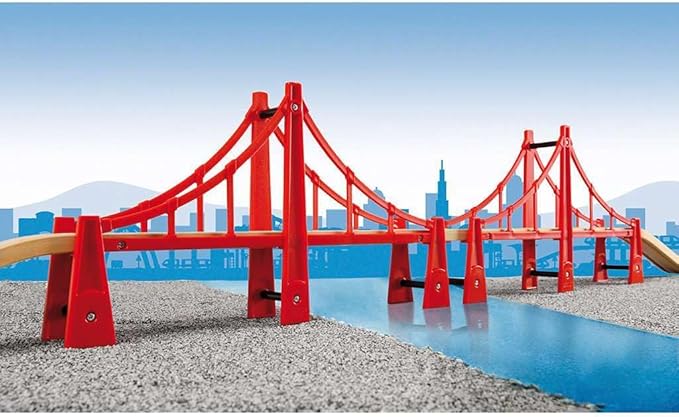 BRIO World - 33683 Double Suspension Bridge | Toy Train Set Accessory for Kids & Toddlers Age 3 and Up | Compatible with All BRIO Railway Sets | FSC Certified