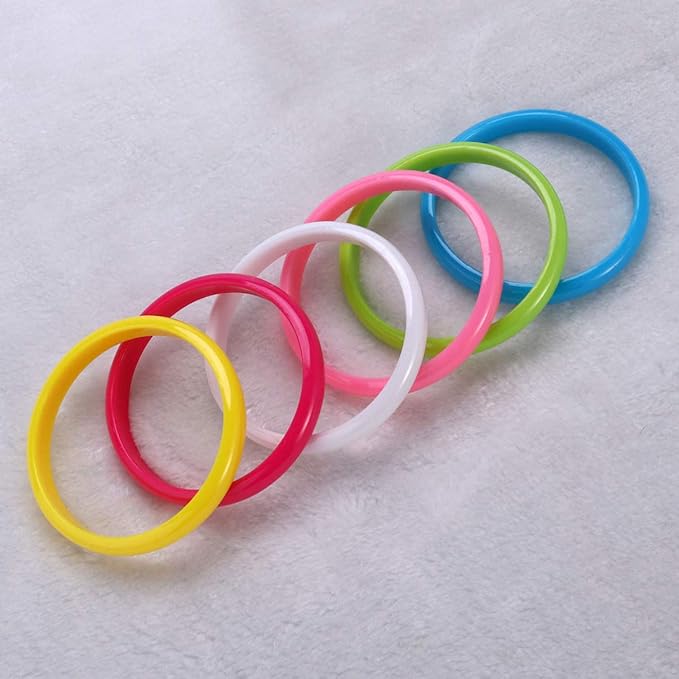 STOBOK Plastic Bangle Cute Candy Color Bracelets Party Favors Plastic Jewelry for Child Women Girl for Christmas 12pcs/Set