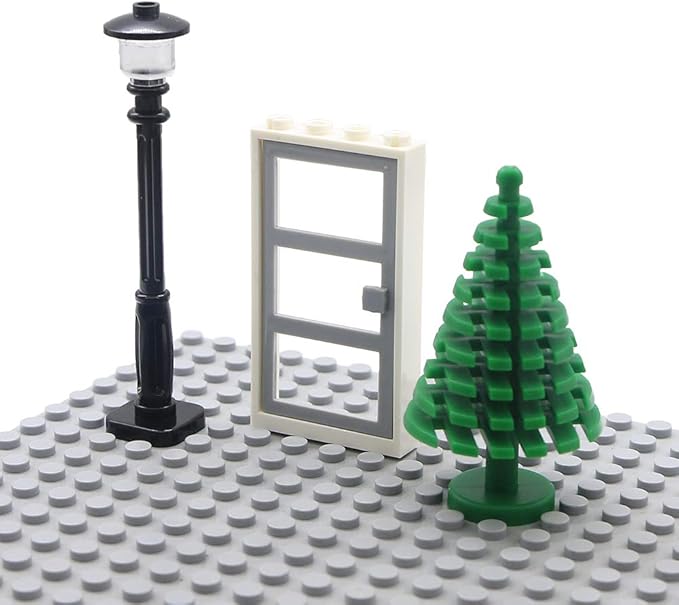 Door Street Lamp Bricks Accessories Toys City House Parts Garden Classic Road Light Building Block Creative DIY Construction