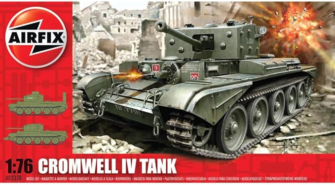 Airfix A02338 Cromwell Cruiser Model Building Kit, 1:76 Scale Small