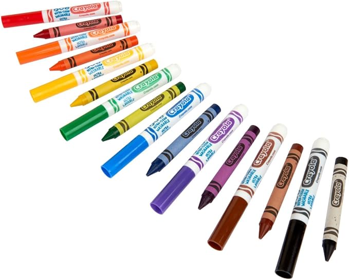 Crayola Large Crayons & Ultra Clean Washable Markers (256 Count), Assorted Colors, Styles Vary