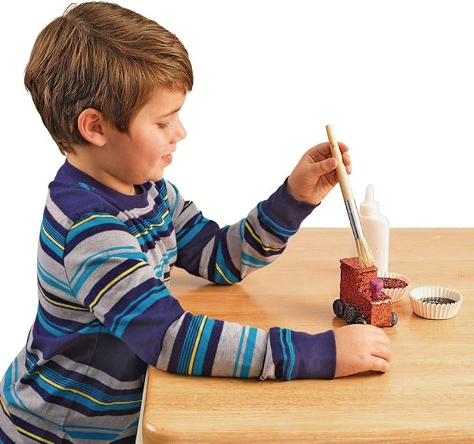 Colorations® Decorate Your Own Wooden Trains, Set of 6, Craft for Kids & Fun Home Activities, Create Unique & Personal Designs, Fun Kids Craft Project, Individually Packaged, Craft & Enjoy!