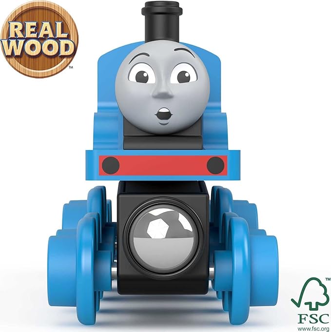 Thomas & Friends Wooden Railway Toy Train Edward Push-Along Wood Engine & Coal Car for Toddlers & Preschool Kids Ages 2+ Years (Amazon Exclusive)