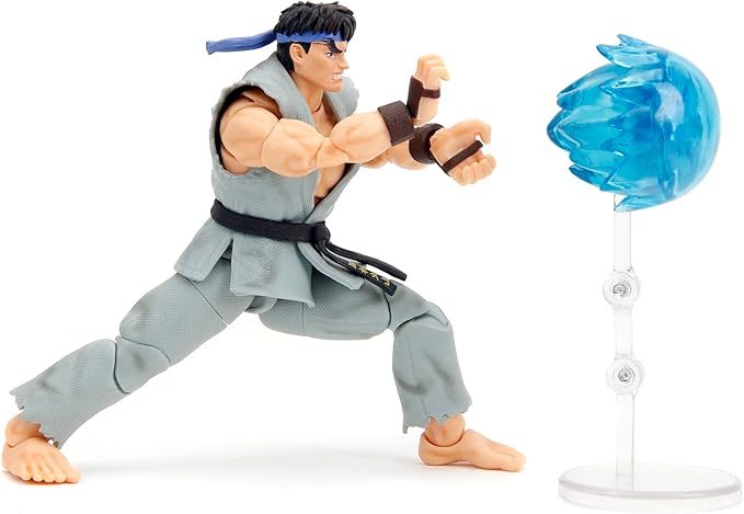 Street Fighter II 6" Ryu (Player 2) Action Figure, Toys for Kids and Adults