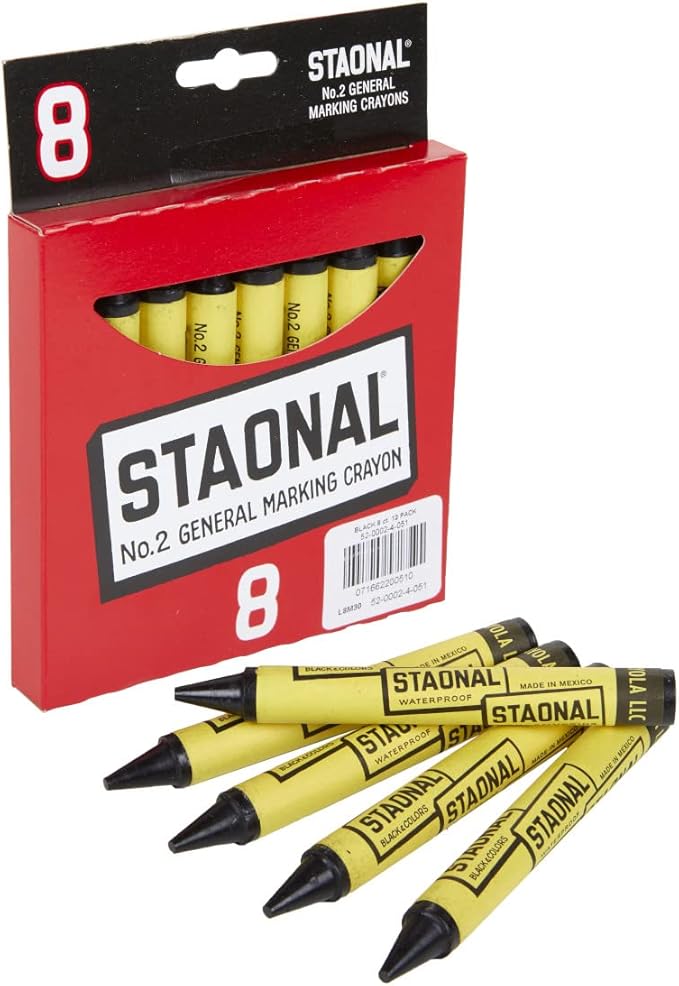 Crayola Bulk Extra Large Marking Crayons, Black, 8 Count (52-0002-2-051)