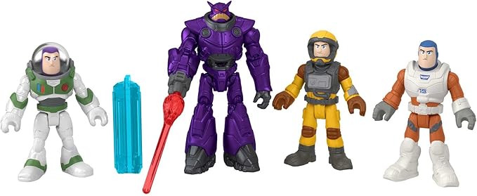 Disney and Pixar Lightyear Toys, Imaginext Buzz Lightyear Mission Multipack Figure Set for Preschool Pretend Play Ages 3-8 Years