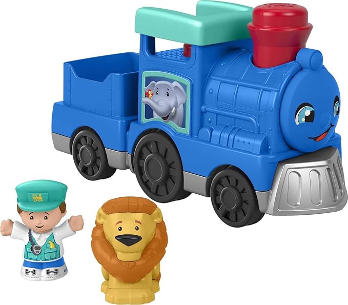 Fisher-Price Little People Toddler Toy Animal Train Push-Along Vehicle with Music Sounds & Figures for Preschool Pretend Play Kids Ages 1+ Years