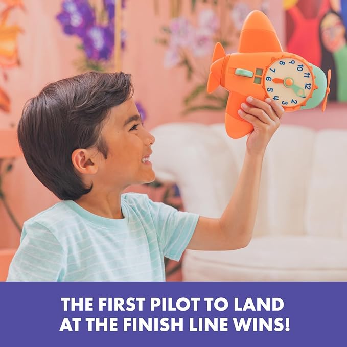 Educational Insights Time to Fly Game - Telling Time Game, Learning Time Clock for Kids, Board Games for Kids Ages 4+