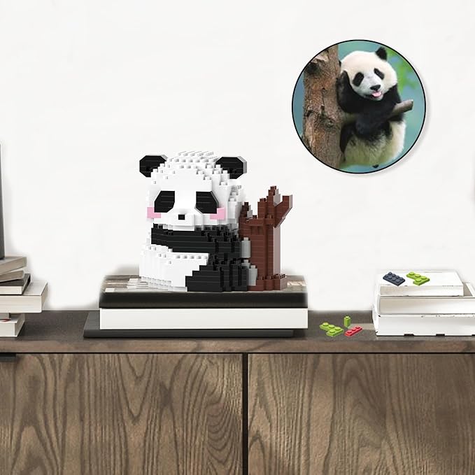 Mini Building Blocks- Hug Tree Panda, Party Favors- Micro Blocks Panda Toy for Kids 6 7 8 9 10+, Mini Blocks Building Sets for Adults, Easter/Birthday for Boys and Girls(536PCS)