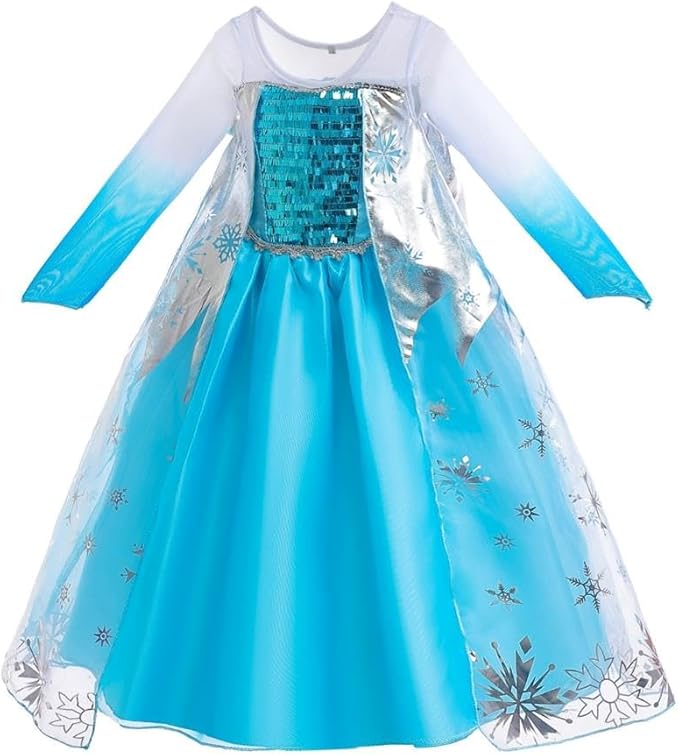 Dressy Daisy Toddler Little Girls' Ice Princess Dress Costume Birthday Halloween Christmas Fancy Party Dresses