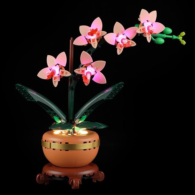 BRIKSMAX 2.0 Light Kit for Lego-10343 Mini Orchid -Innovative Led Lighting Kit Compatible with Lego The Botanical Collection Building Set- Not Included Lego Set