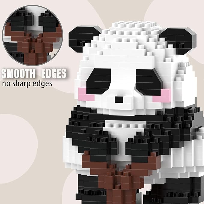 Mini Building Blocks- Standing Panda, Party Favors- Micro Blocks Panda Toy for Kids 6 7 8 9 10+, Mini Blocks Building Sets for Adults, Easter/Birthday for Boys and Girls(509PCS)