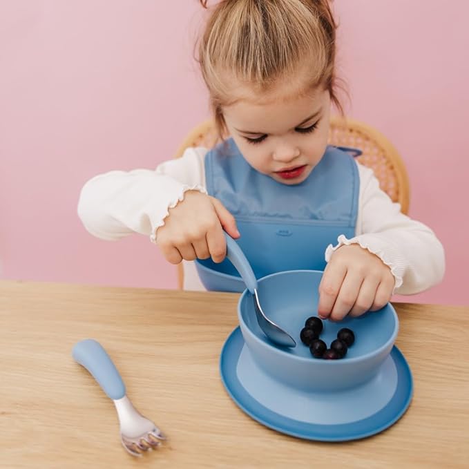 OXO Tot On-The-Go Fork and Spoon Set - Dusk