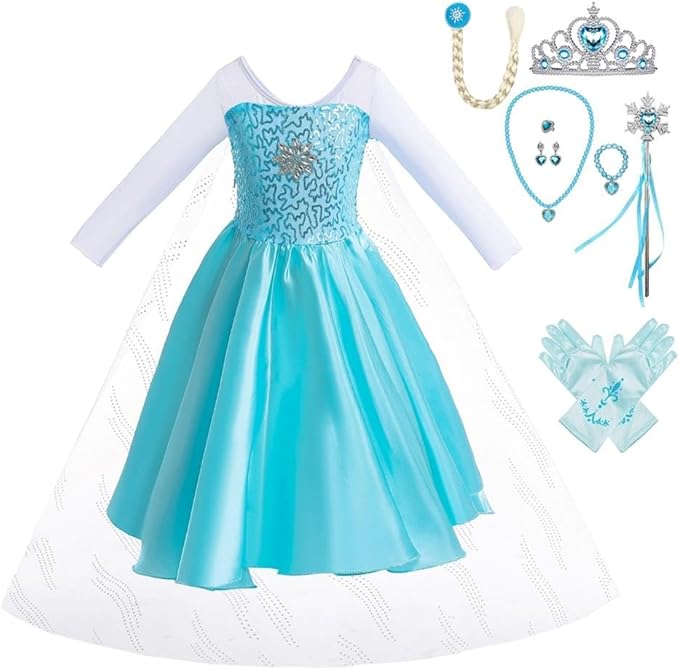 Dressy Daisy Toddler Little Girls' Ice Princess Dress Costume Birthday Halloween Christmas Fancy Party Dresses