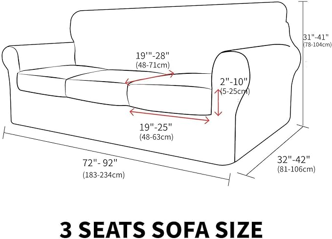MAXIJIN 4 Piece Couch Covers for 3 Cushion Couch Super Stretch Non Slip Couch Cover for Dogs Pet Friendly Elastic Jacquard Furniture Protector Sofa Slipcovers (Sofa, Army Green)