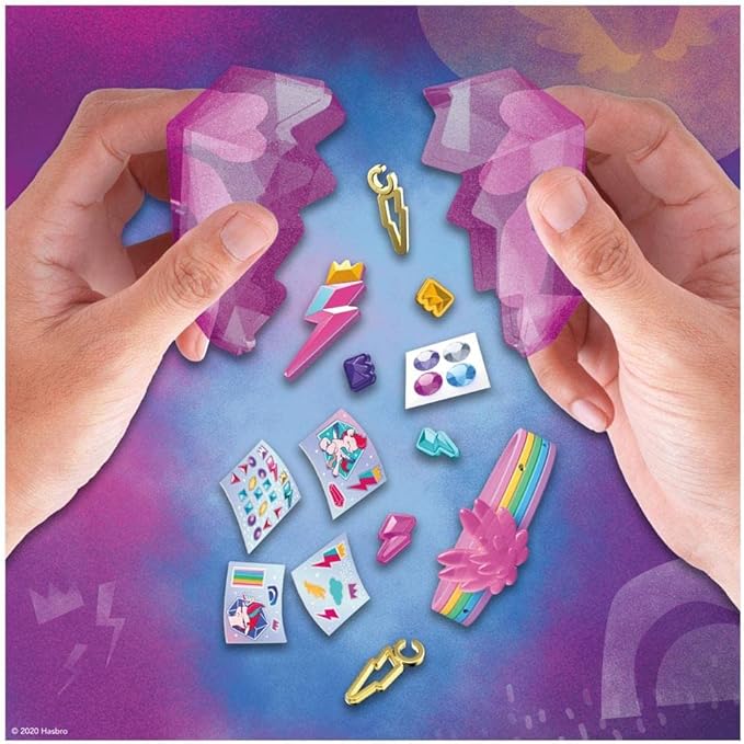 My Little Pony: A New Generation Movie Crystal Adventure Zipp Storm - 3-Inch White Pony Toy with Surprise Accessories, Friendship Bracelet