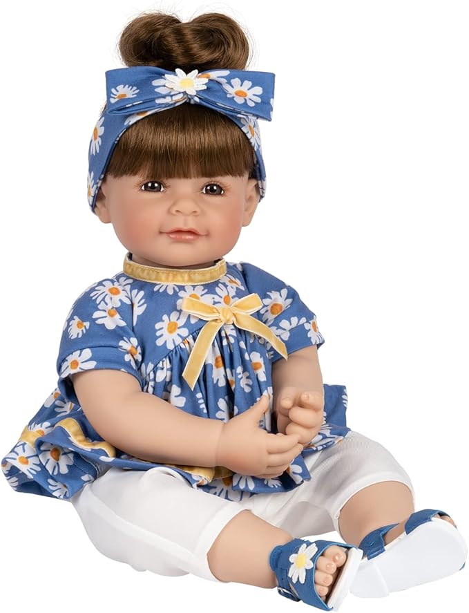 Adora Toddler Time Babies, 20" Premium Doll with Hand Painted Eyelashes and Face, Fresh Baby Powder Scent and Removable Clothing, Birthday Gift for Ages 6+ - Summer Lovin'