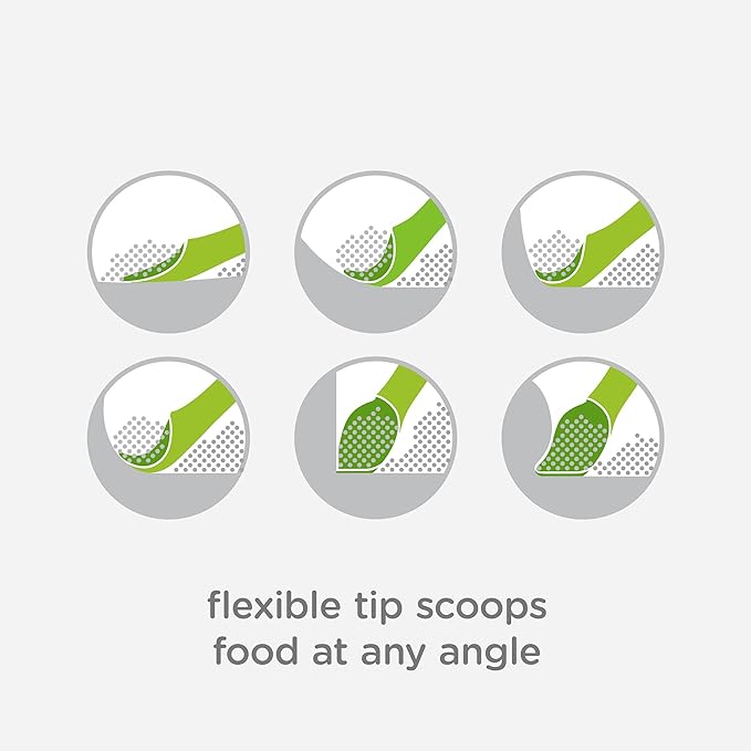 Olababy 100% Silicone Soft Tip Feeding Spoon for Parent Led Weaning 2 Count (Pack of 1 )