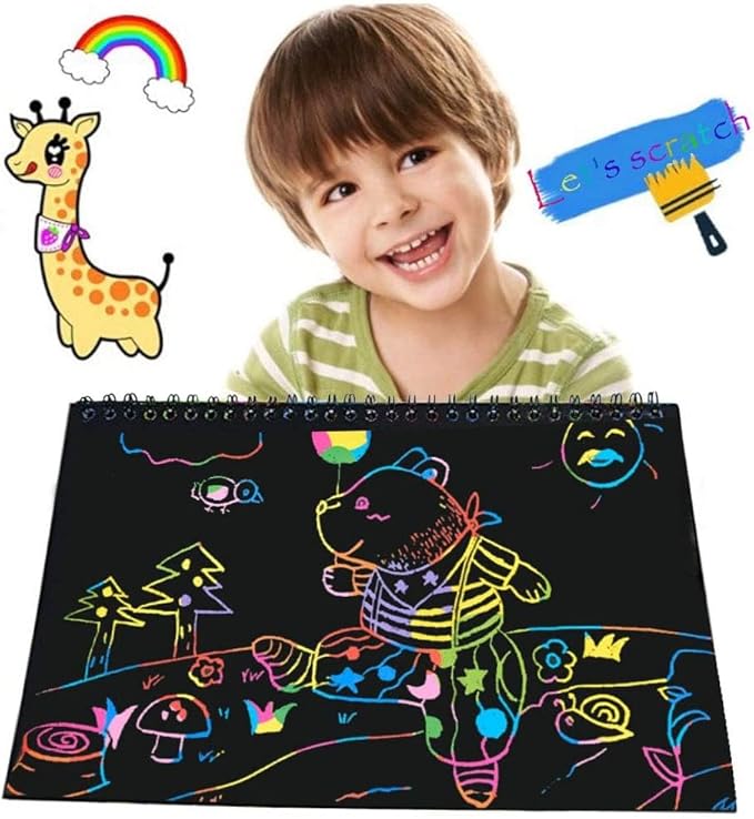 Scratch Art Books for Kids Rainbow Scratch Paper for Best Gifts
