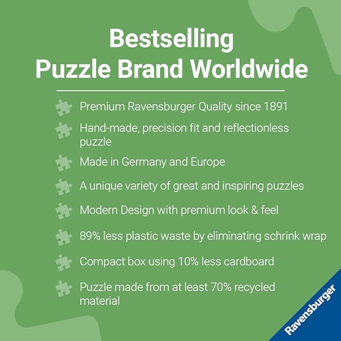 Ravensburger Mojang Minecraft Mosaic 1000 Piece Jigsaw Puzzle for Adults - 12000421 - Handcrafted Tooling, Made in Germany, Every Piece Fits Together Perfectly