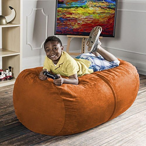 Jaxx Sofa Saxx Bean Bag Lounger, 4-Feet, 4', Mandarin