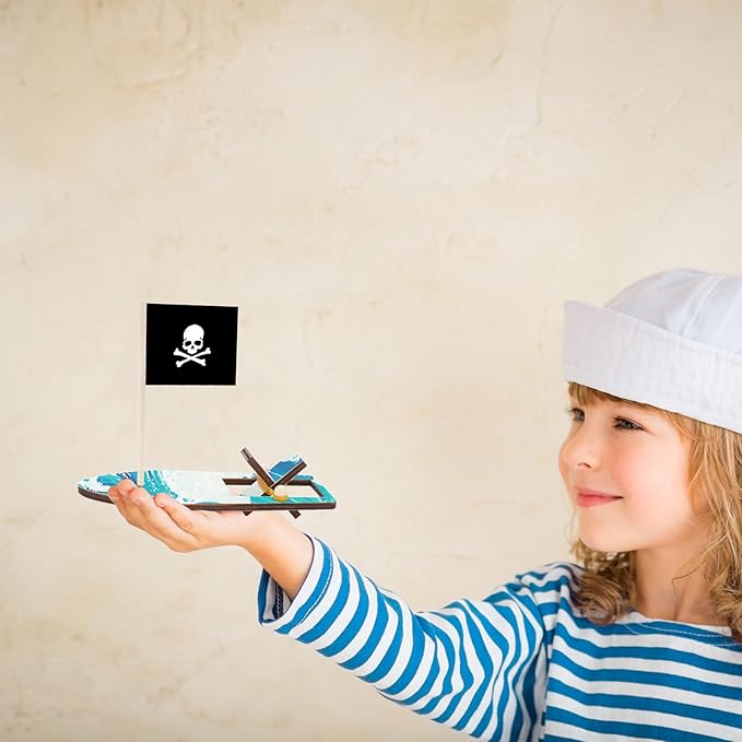 Fennoral 8 Pack Wooden Boat Crafts for Kids Make You Own Sailboat Model Kits DIY to Build and Paint Wood Rubber Band Paddle Boats Toy for School Art Projects Birthday Gifts