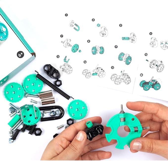 Toy Building Sets: BuggyBit Vehicle Model Kit for Kids 6+, Mini STEM Toys with Nuts & Bolts, Build Your Own Engineering Kit, STEM Building Toys Gifts for Boys and Girls
