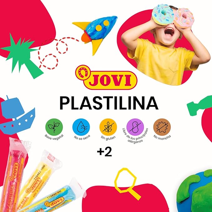 Jovi Plastilina Modeling Clay; Box of 15, 14.1 GMS