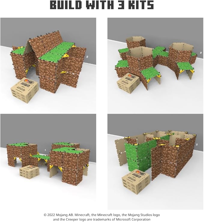 Minecraft Explorer Kit - Build Minecraft in The Real World - Endless Play for Ages 8 and Up - Build Forts, Mazes, Tunnels, and More - Durable, Reusable, and Made in USA (1 Pack)