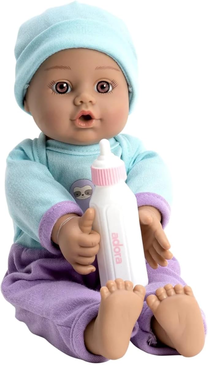 Adora Amazon Exclusive Sweet Babies Collection, 11” Soft and Cuddly Boy Baby Doll | Machine Washable, Birthday Gift For Ages 1+ - Baby Sloth