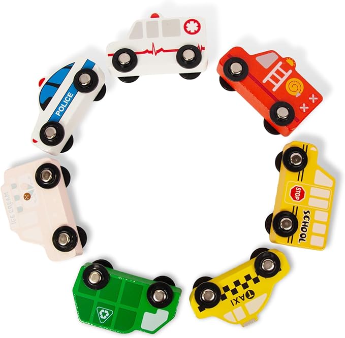 Wooden Train Car Sets for Toddlers, Train Toy Magnetic Sets Fits Brio, Thomas, Melissa and Doug, Kids for Boys Girls 3 4 5 Years Old