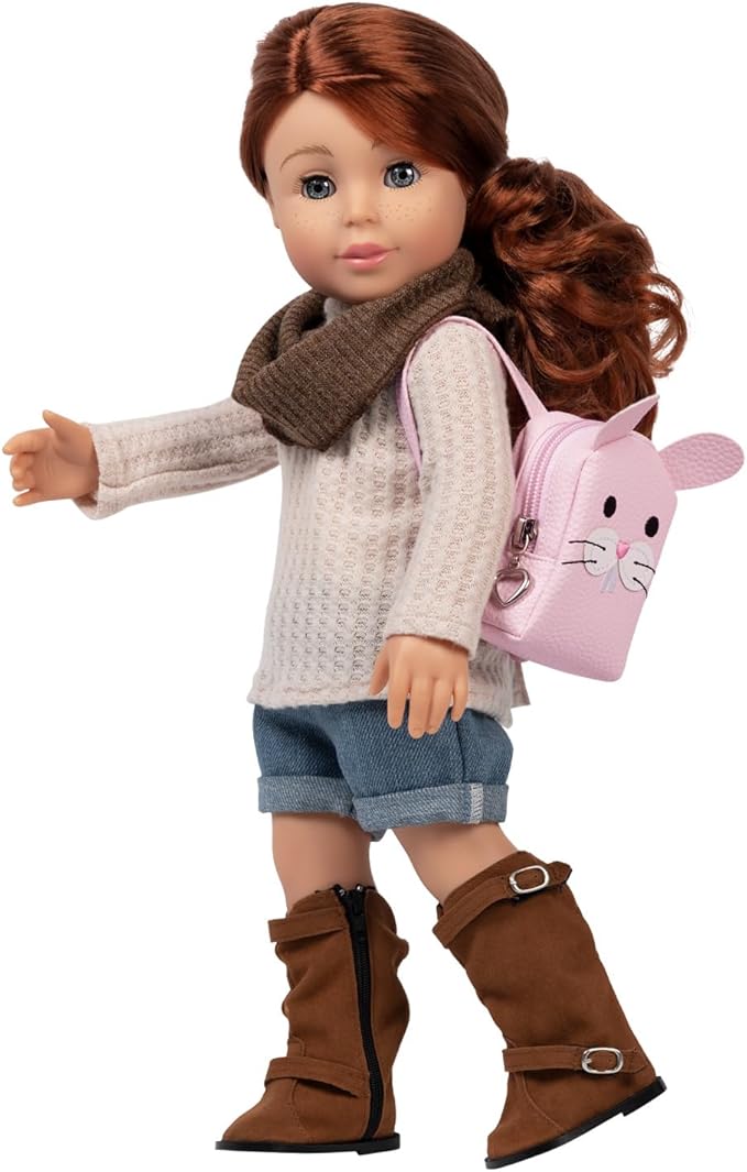 Adora Amazon Exclusive Sweet 18" Doll Collection Amazing Girls - Sweater Weather Sam in Fun Trendy Changeable Outfit, Birthday Gift For Ages 6+ - Sam