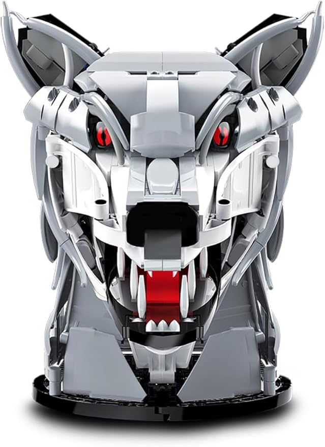 DAHONPA Wolf Head Creative Decoration Series Animal Building Blocks Set（992 PCS） Gift for Adults and Kids, Room Desk Decor or Wall Hanging