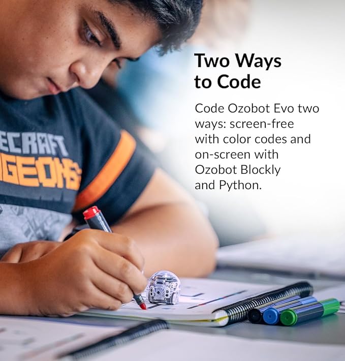 Evo Classroom Kit (12 Bots): Interactive Coding Robot, Kids Ages 5+, Includes 12 Evo Robots, Color Code Markers, Charging Cradle, Bot Stickers, Access to 700+ STEAM Lessons, Educators & Parents