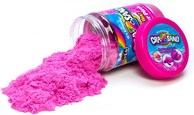 Cra-Z-Art Cra-Z-Sand Party Pack Glitter Pink Sand 3 Pack of 1.5lb Jars, Bulk Party Favor 3 Pack