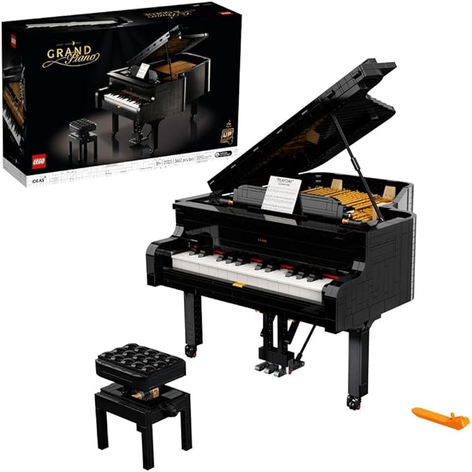 LEGO Ideas Grand Piano 21323 Model Building Set for Adults, Collectible Home Décor Kit, Gift for Music Lovers with Motor and Power Functions