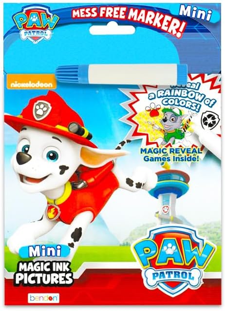 Magic Ink Coloring Book Set - Bundle of 3 Imagine Inks for Kids Toddlers Featuring PJ Masks, Paw Patrol and TMNT with Invisible Ink Pens and Stickers