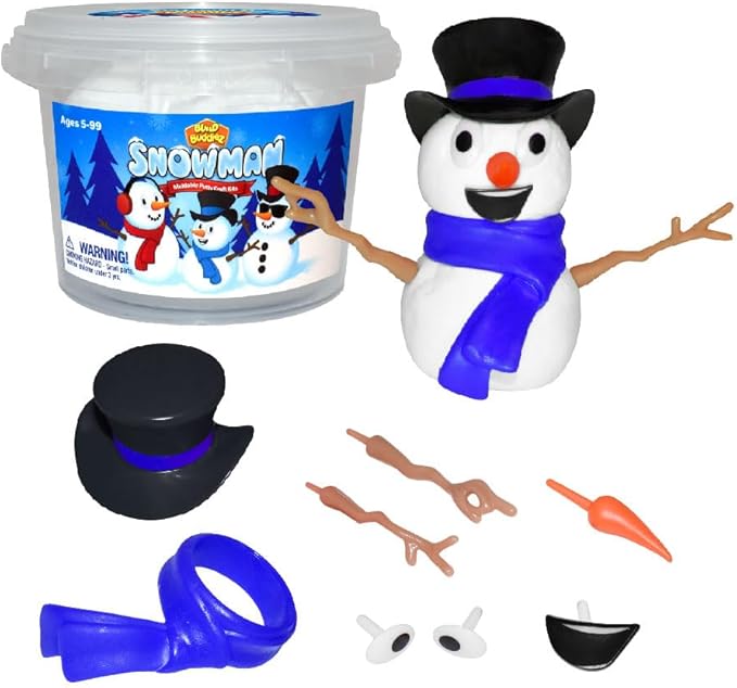 Snowman Craft Kit 3 Pack – Build, Play, and Display 3 Air-Dry Clay Snowmen All Christmas & Winter