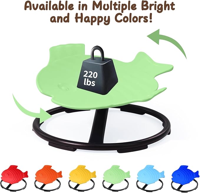 Kids Swivel Chair, Sensory Toy Chair for Kids, Spinning Chair Wobble Chair Kids Balance Toys & Games Balance Physical Therapy Equipment, Autism ADHD Chairs Indoor Outdoor Play Equipment Green