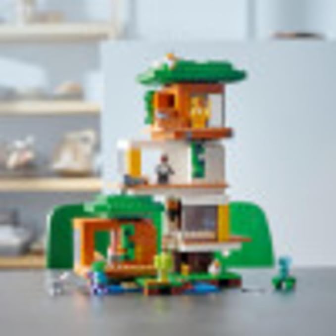 LEGO Minecraft The Modern Treehouse 21174 Giant Treehouse Building Kit Playset; Fun Toy for Minecraft-Gaming Kids; New 2021 (909 Pieces)