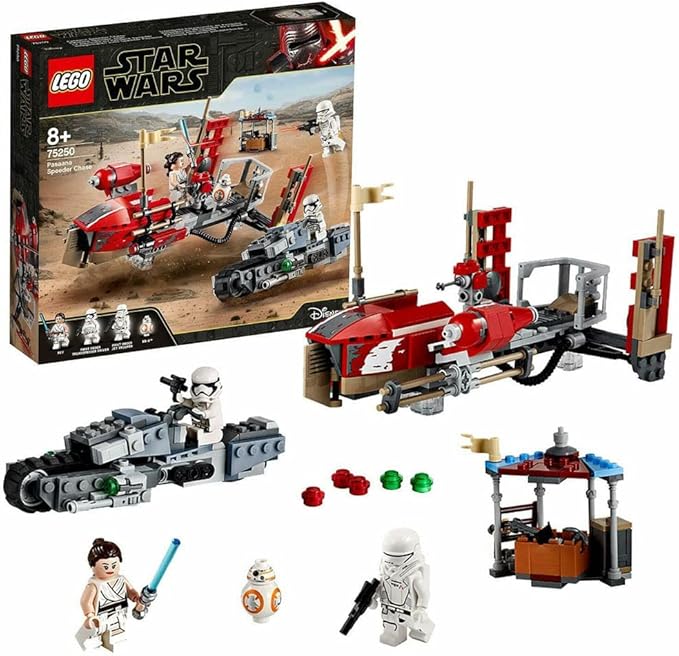 LEGO Star Wars: The Rise of Skywalker Pasaana Speeder Chase 75250 Hovering Transport Speeder Building Kit with Action Figures (373 Pieces)