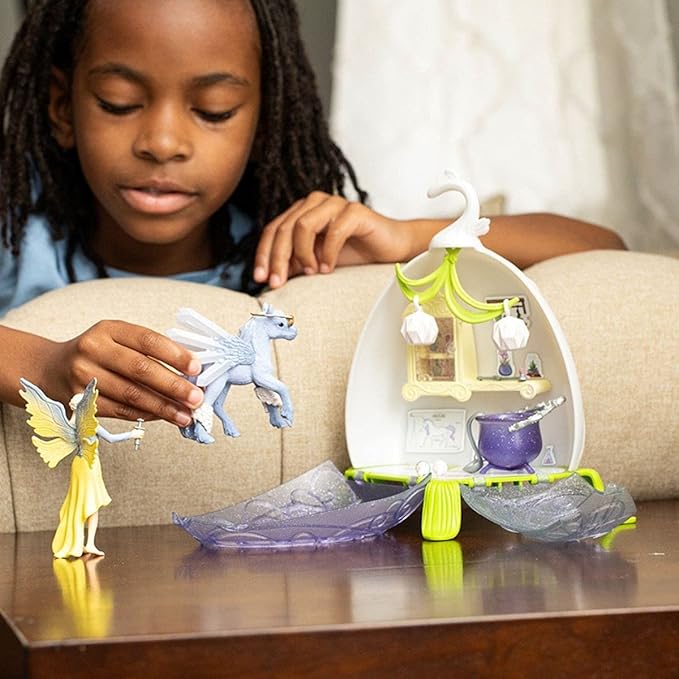 Schleich bayala, 14-Piece Playset, Fairy Toys for Girls and Boys Ages 5-12, Fairy Vet Blossom Toy Set